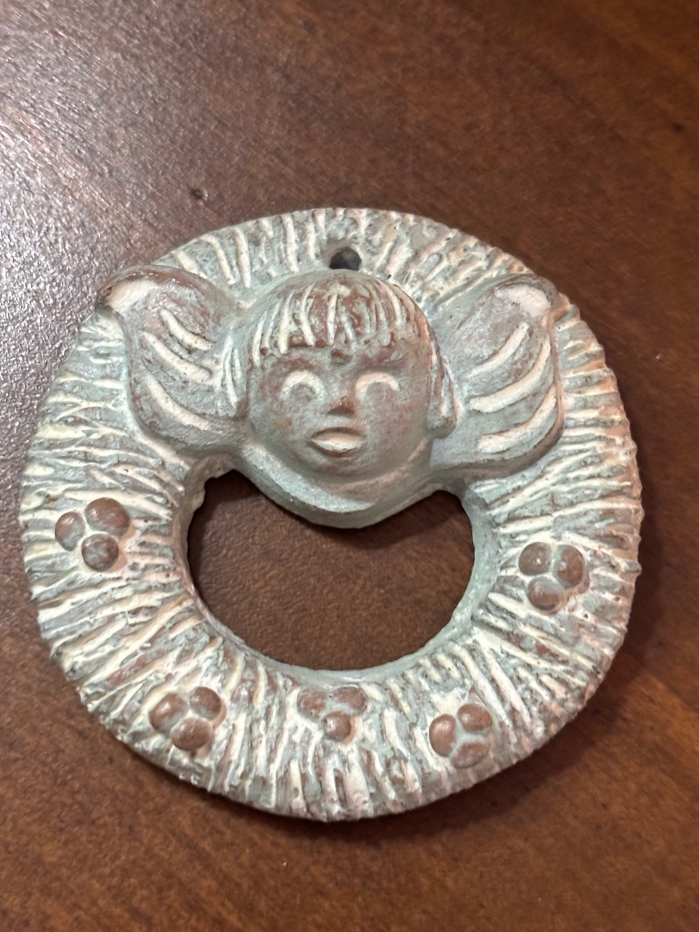 Vintage Isabel Bloom 1986 Retired Angel Wreath Holiday Ornament